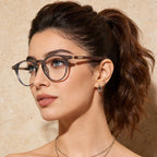 Lightweight Round Frame Glasses - Q.B.Accessories