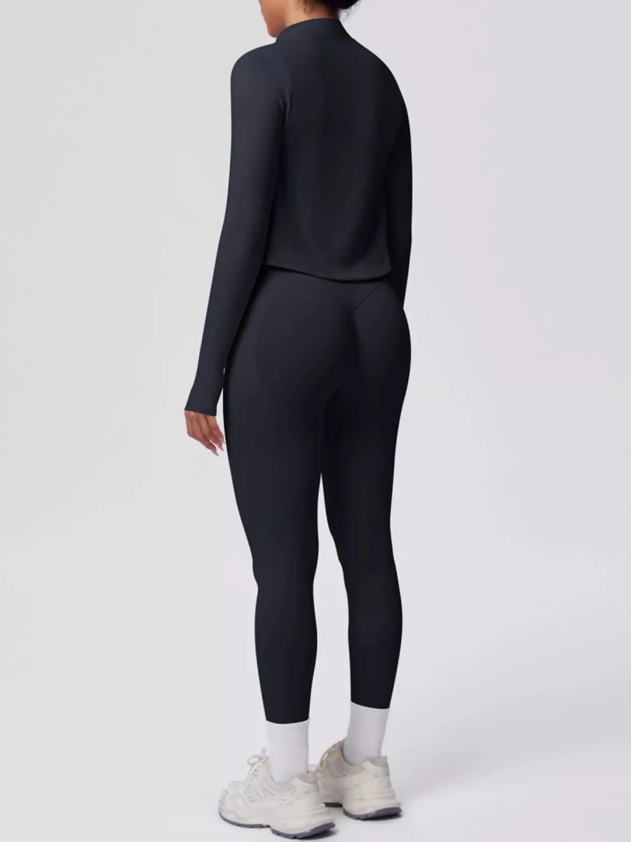Three-Piece Zip-Up Activewear Set - Q.B.Accessories