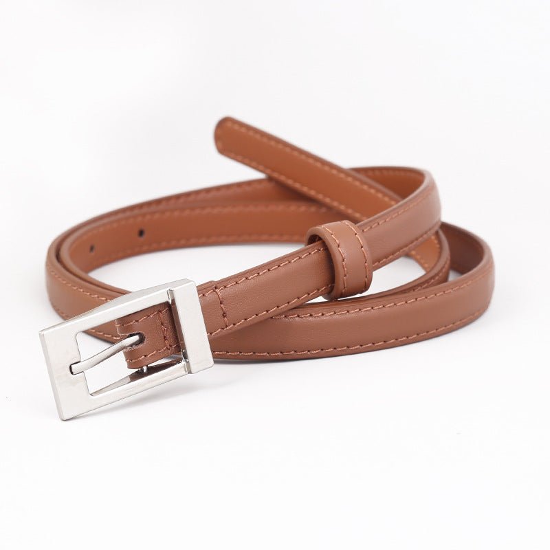 Metal Buckle Leather Belt - Q.B.Accessories