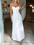Tie Front Spaghetti Strap Maxi Dress - Q.B.Accessories