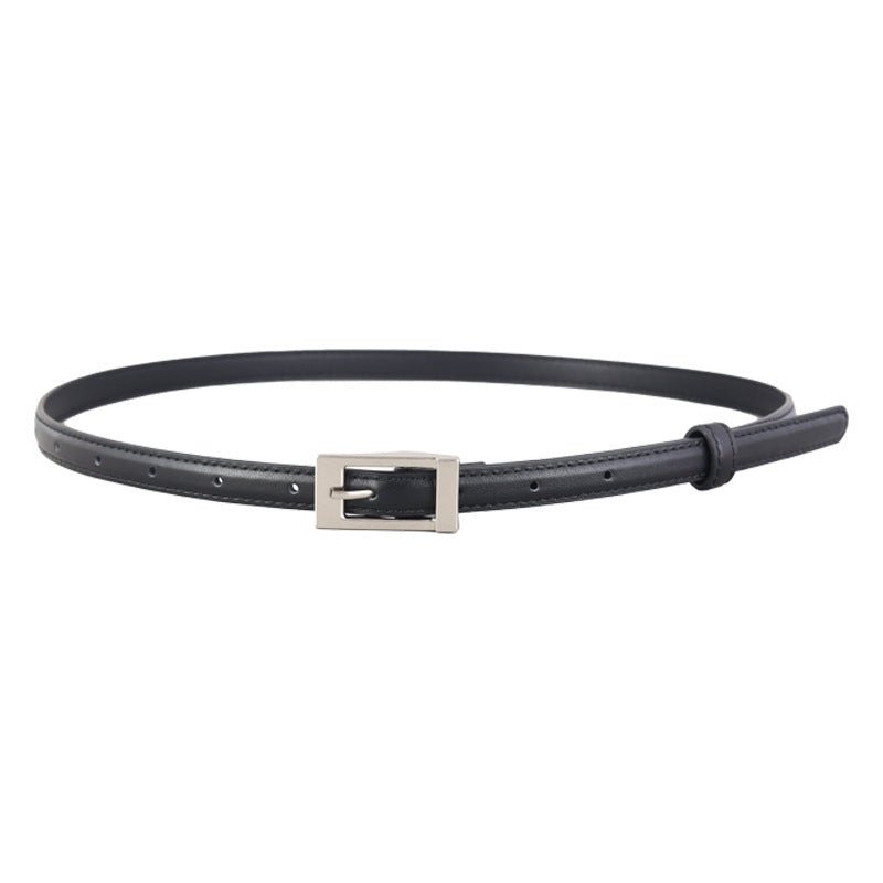 Metal Buckle Leather Belt - Q.B.Accessories