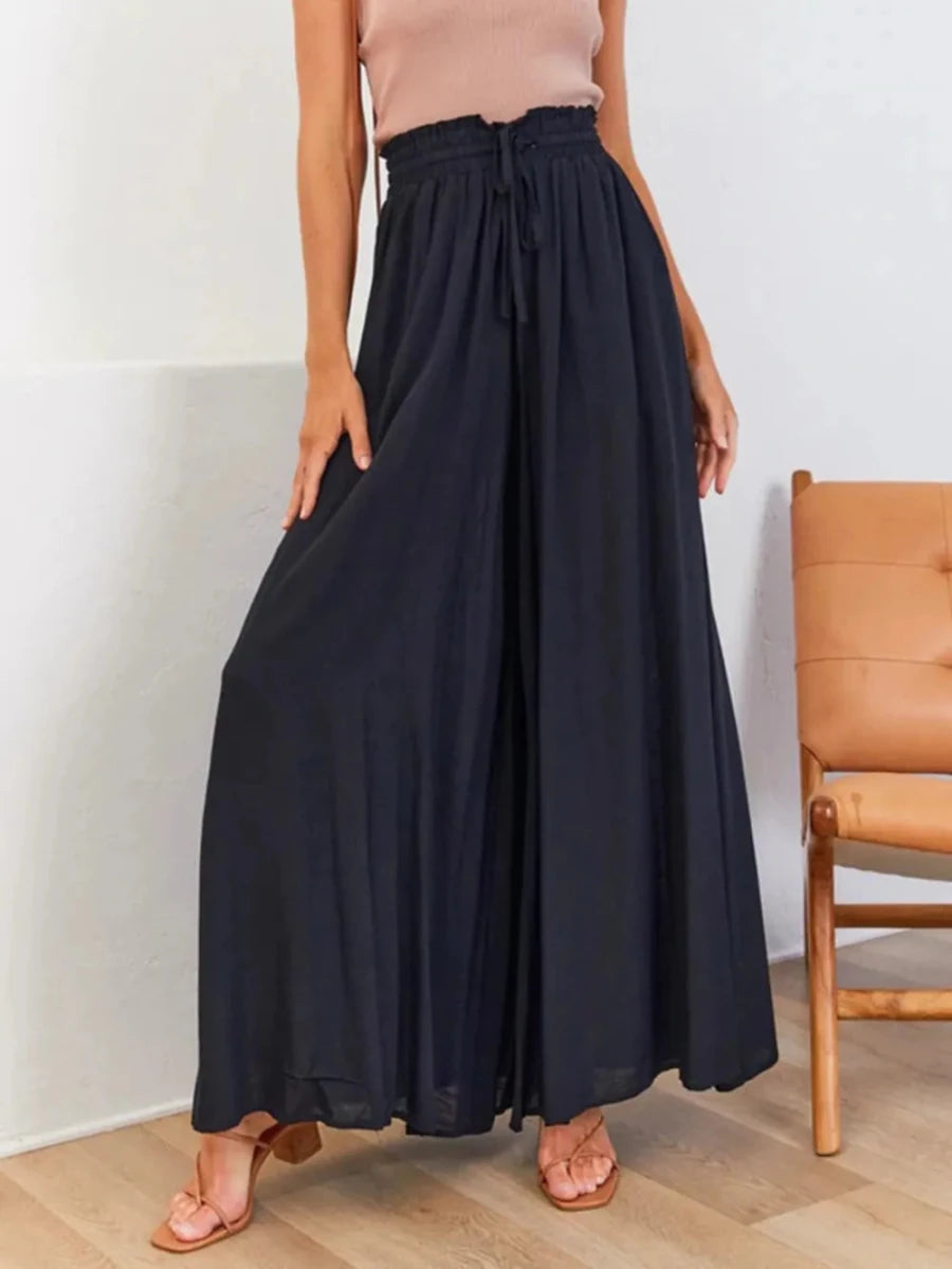 High Waist Wide Leg Pants - Q.B.Accessories