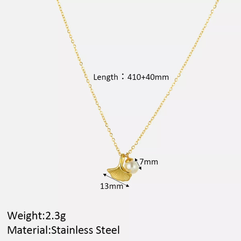 Pearl & Shell Pendant Necklace - Q.B.Accessories