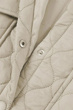 Women’s Snap-Down Collared Winter Coat - Q.B.Accessories
