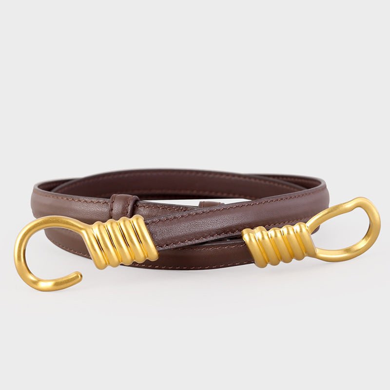 Hook Buckle Skinny Belt - Q.B.Accessories