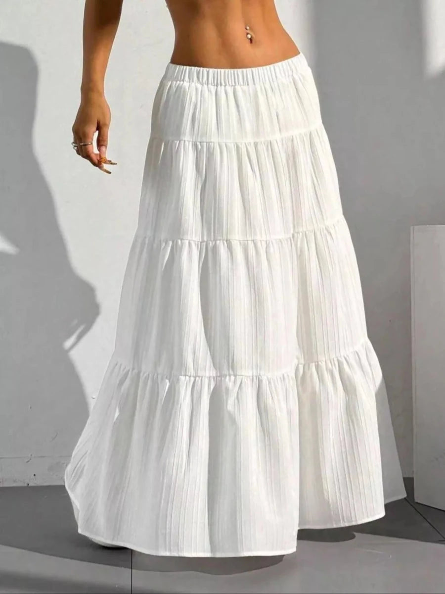 Flowy Tiered Maxi Skirt - Q.B.Accessories