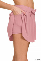 Zenana Ruffle Hem Tennis Skirt With Hidden Inner Pockets - Q.B.Accessories