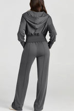 Zip - Up Hoodie and Pants Active Set - Q.B.Accessories