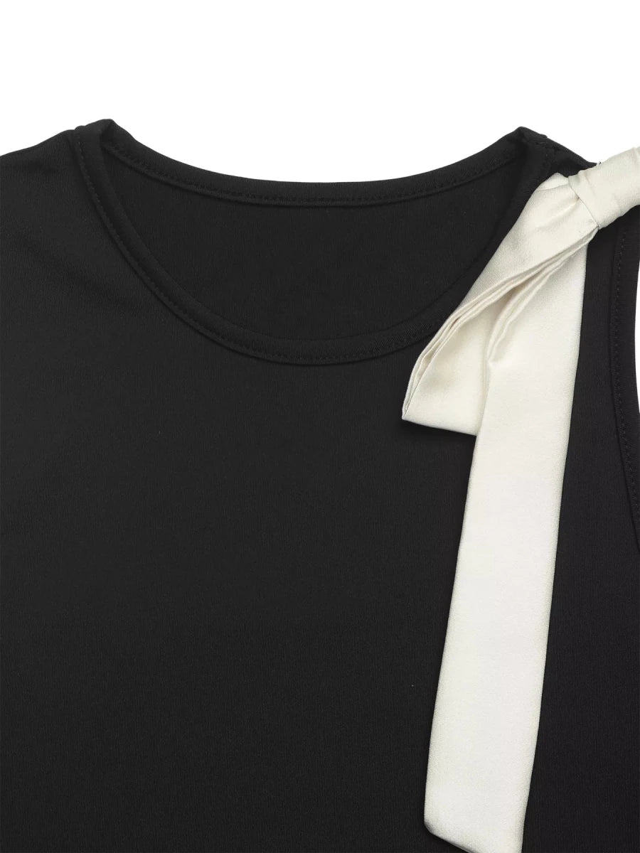 Bow Detail Sleeveless Bodysuit - Q.B.Accessories