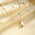 Pearl & Shell Pendant Necklace - Q.B.Accessories