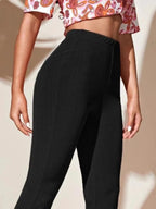 Full Size High - Waist Flare Active Pants Plus Size - Q.B.Accessories