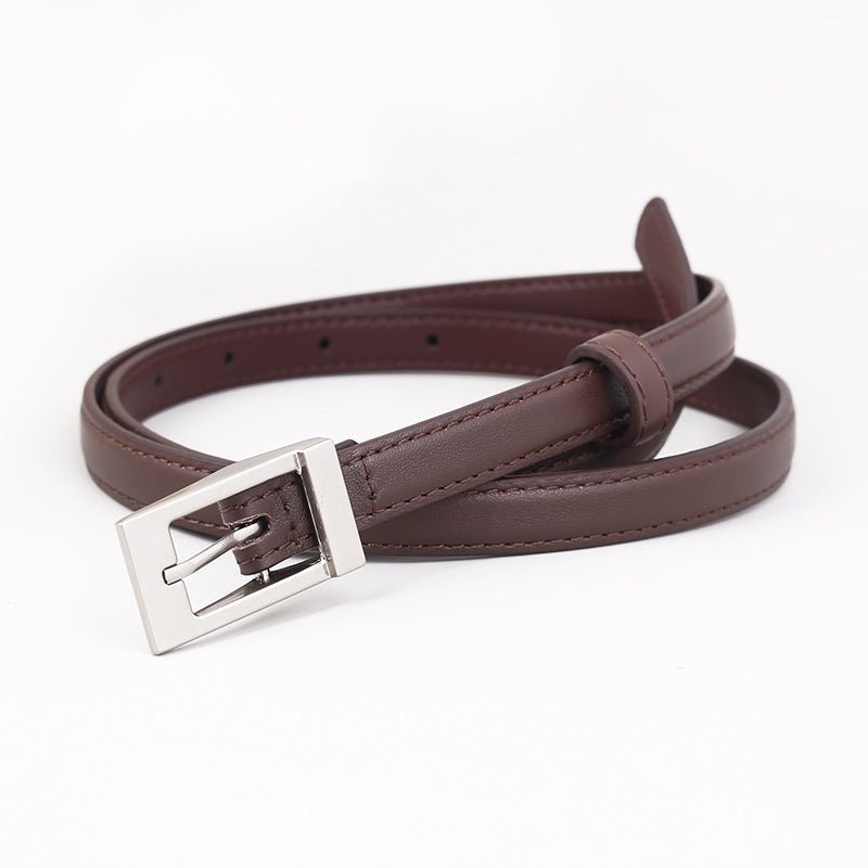 Metal Buckle Leather Belt - Q.B.Accessories