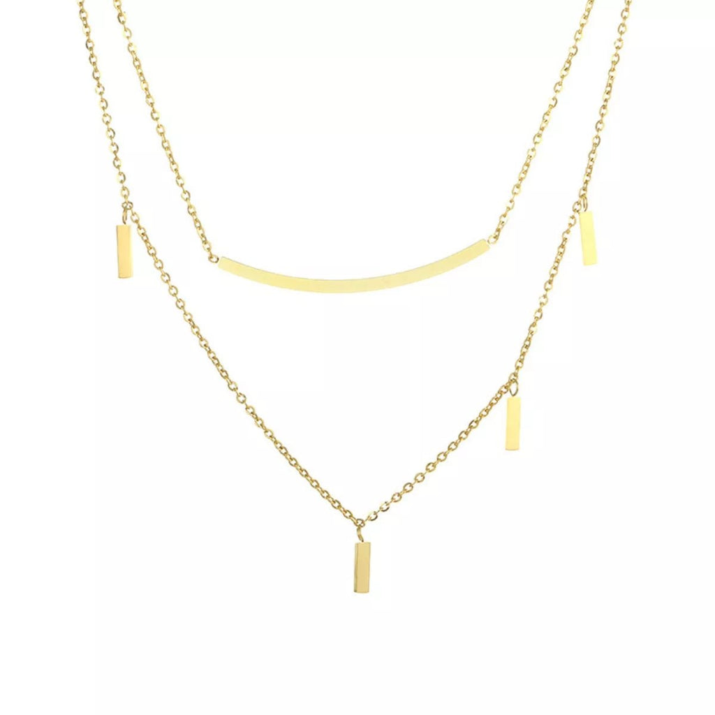Double Layered Gold Necklace - Q.B.Accessories