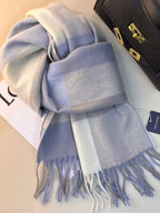 Plaid Scarf with Fringe - Q.B.Accessories