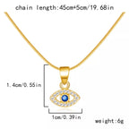 Gold Rhinestone Pendant Necklace - Q.B.Accessories