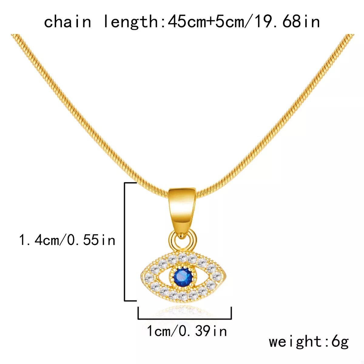 Gold Rhinestone Pendant Necklace - Q.B.Accessories
