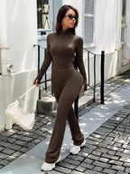 Zip Up Long Sleeve Outerwear and Pants Active Set - Q.B.Accessories