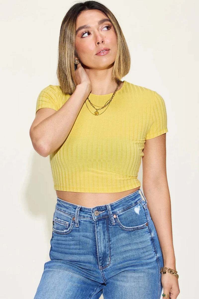 Ribbed Essential T-Shirt – Fitted Everyday Style | QBA - Q.B.Accessories