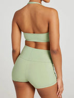 Halter Neck Cami and Shorts Active Set - Q.B.Accessories