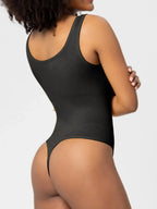 Scoop Neck Wide Strap Shaping Bodysuit - Q.B.Accessories