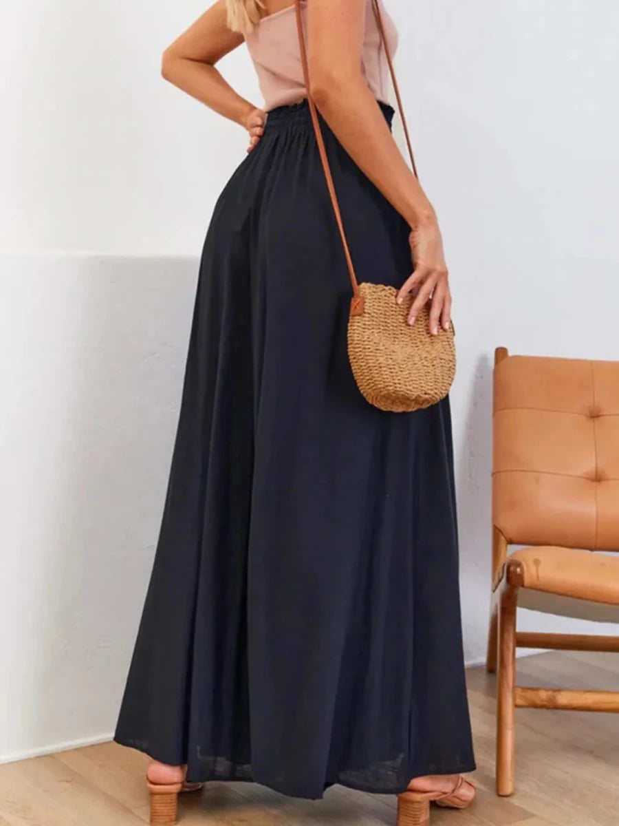 High Waist Wide Leg Pants - Q.B.Accessories