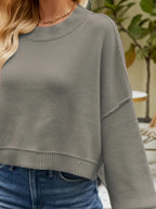 Women’s Lantern-Sleeve Knit Sweater - Q.B.Accessories