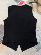 Slim Fit Button - Down Vest - Q.B.Accessories