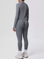 Three-Piece Zip-Up Activewear Set - Q.B.Accessories