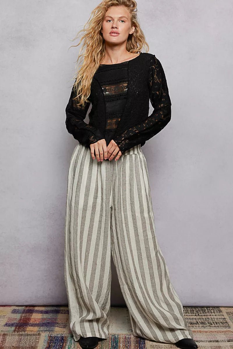 Lace Detail Long Sleeve Top – Elegant Everyday Fit | QBA - Q.B.Accessories