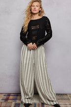 Lace Detail Long Sleeve Top – Elegant Everyday Fit | QBA - Q.B.Accessories