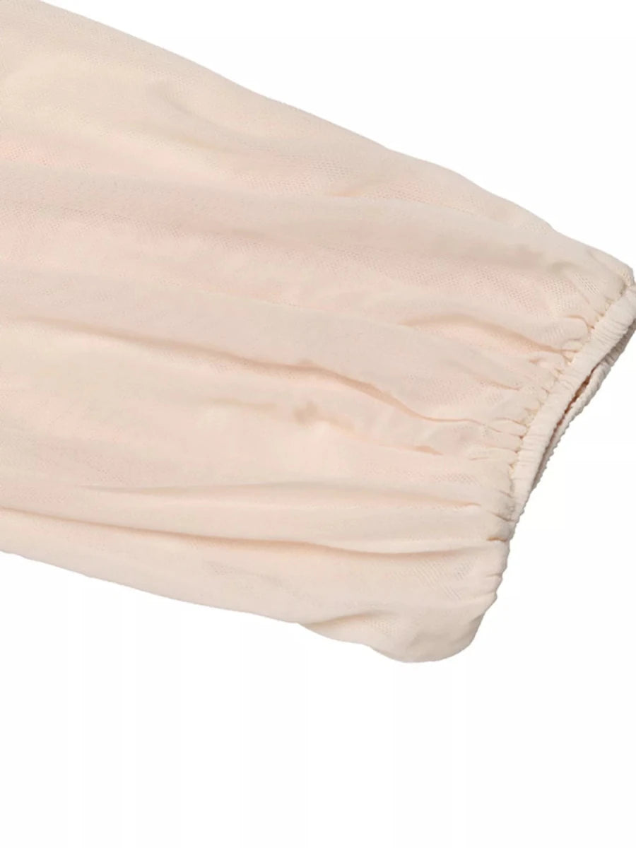 Sweetheart Neck Balloon Sleeve Bodysuit - Q.B.Accessories
