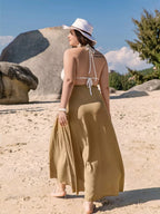 Plus Size High - Low Skirt with Tie Detail - Q.B.Accessories