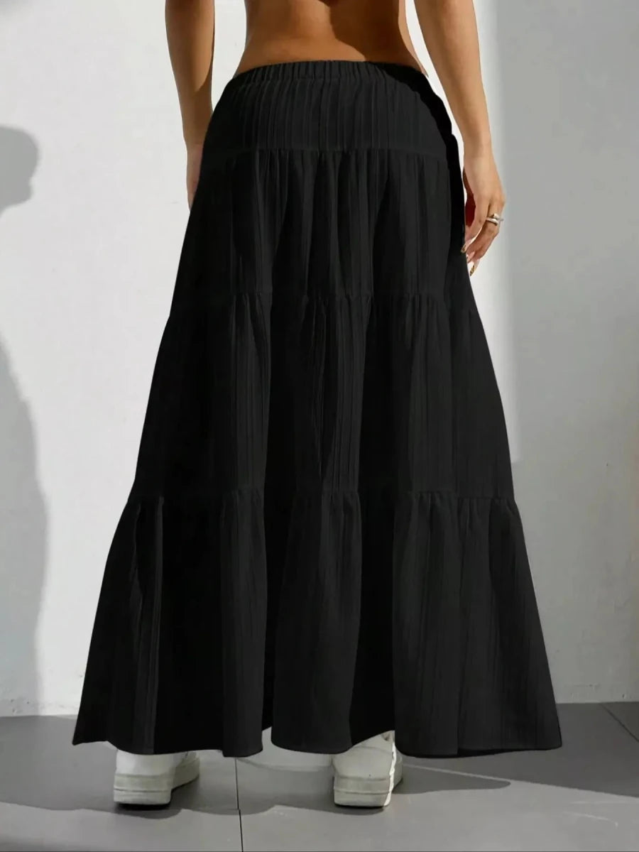 Flowy Tiered Maxi Skirt - Q.B.Accessories