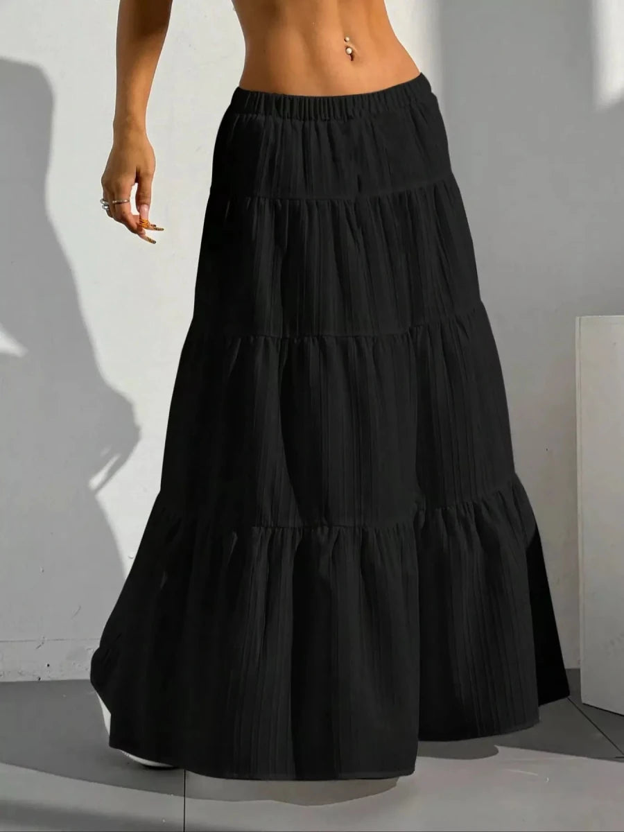 Flowy Tiered Maxi Skirt - Q.B.Accessories