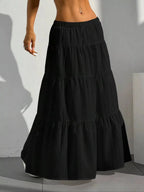 Flowy Tiered Maxi Skirt - Q.B.Accessories