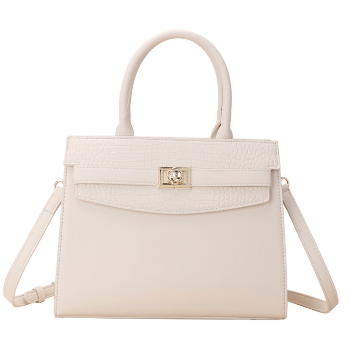 Top Handle Leather Handbag - Q.B.Accessories