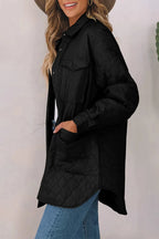 Women’s Snap-Down Collared Winter Coat - Q.B.Accessories