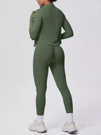 Three-Piece Zip-Up Activewear Set - Q.B.Accessories