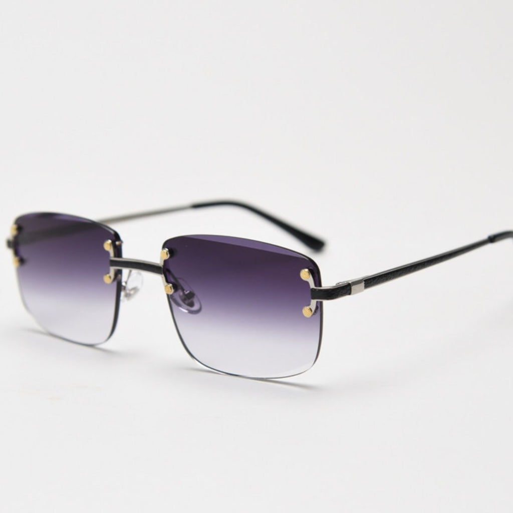 Rimless Gradient Tinted Sunglasses - Q.B.Accessories