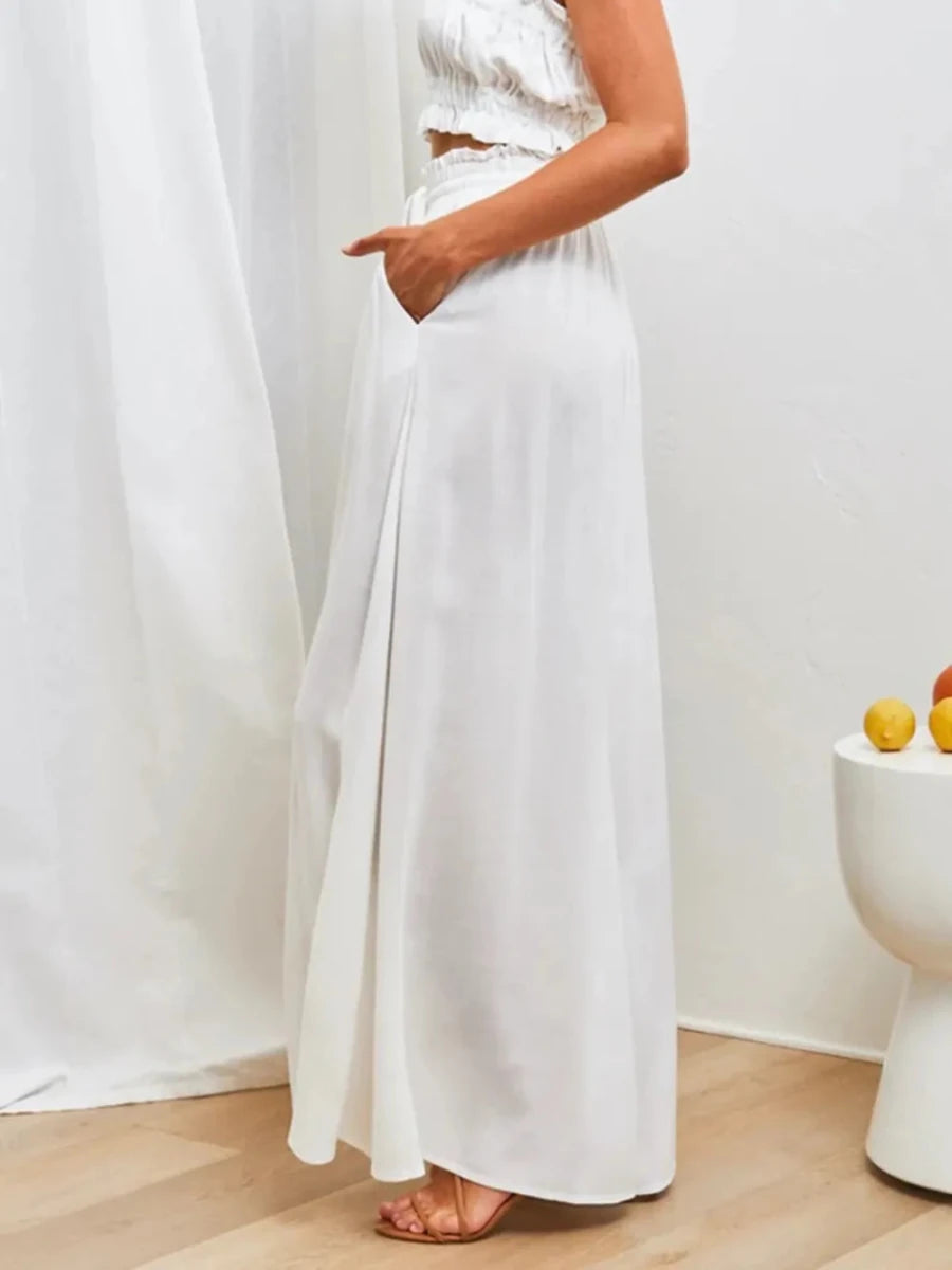 High Waist Wide Leg Pants - Q.B.Accessories
