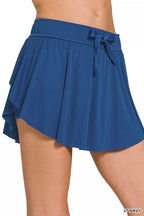Zenana Ruffle Hem Tennis Skirt With Hidden Inner Pockets - Q.B.Accessories