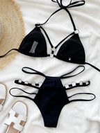 Cutout Halter Neck Two - Piece Bikini Set - Q.B.Accessories