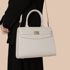 Top Handle Leather Handbag - Q.B.Accessories