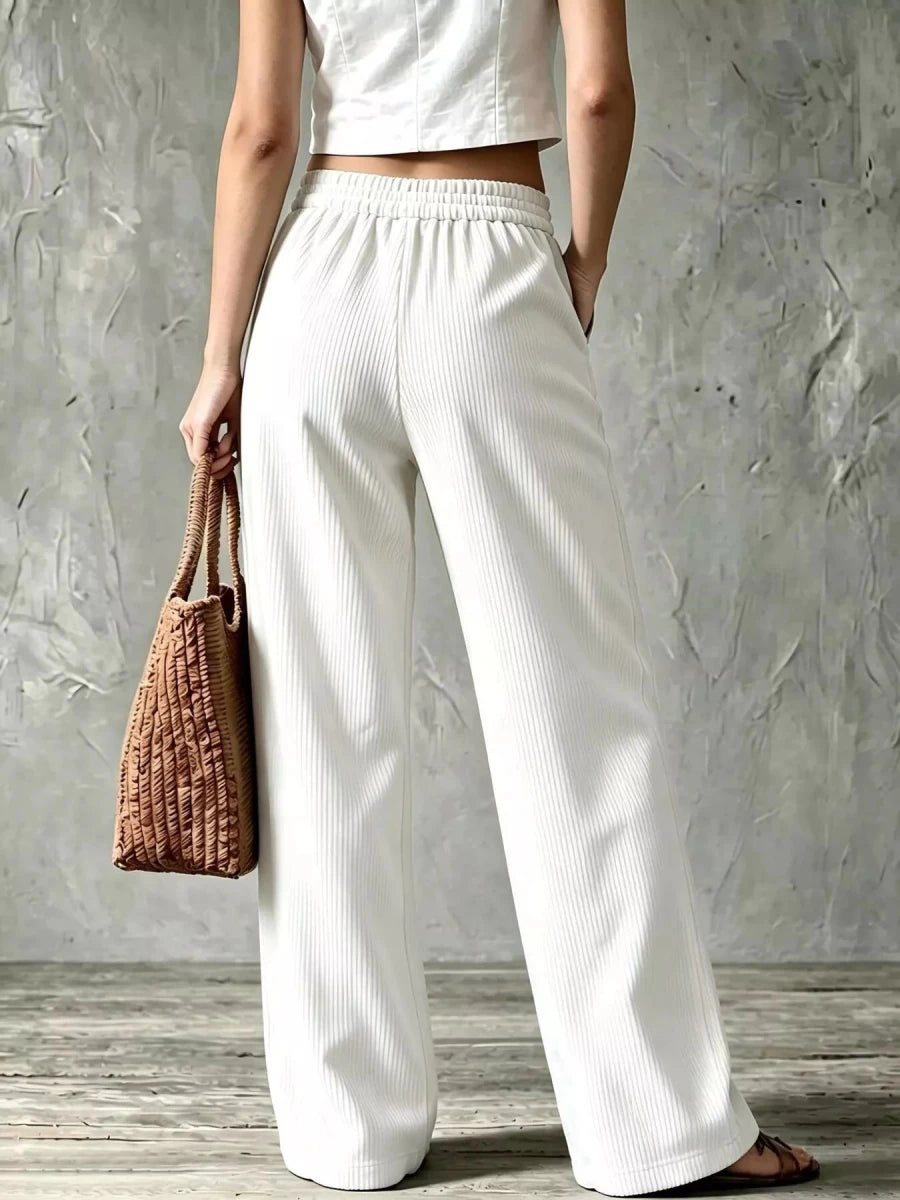 Wide-Leg Corduroy Pants - Q.B.Accessories