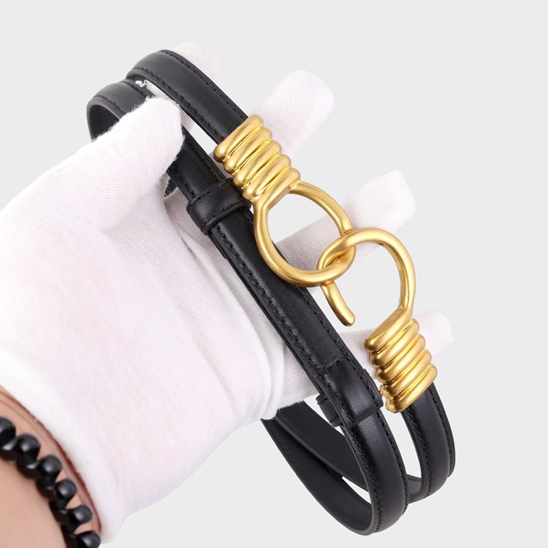 Hook Buckle Skinny Belt - Q.B.Accessories