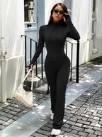 Zip Up Long Sleeve Outerwear and Pants Active Set - Q.B.Accessories