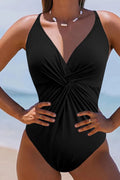 Twisted Crisscross V - Neck One - Piece Swimwear - Q.B.Accessories