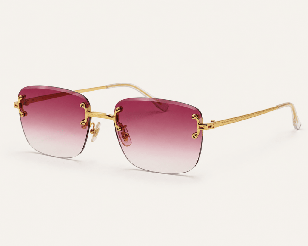 Rimless Gradient Tinted Sunglasses - Q.B.Accessories