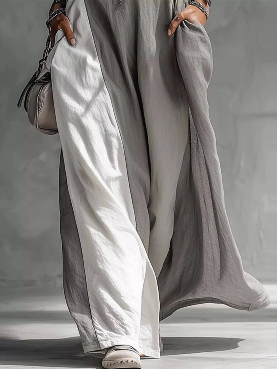 Two - Tone Sleeveless Maxi Dress - Q.B.Accessories