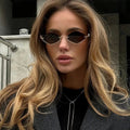 Gold Metal Cat-Eye Sunglasses - Q.B.Accessories